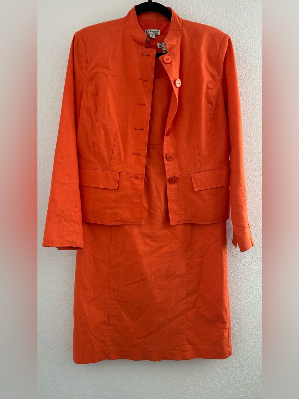 Chadwicks Orange Dress and Jacket Set